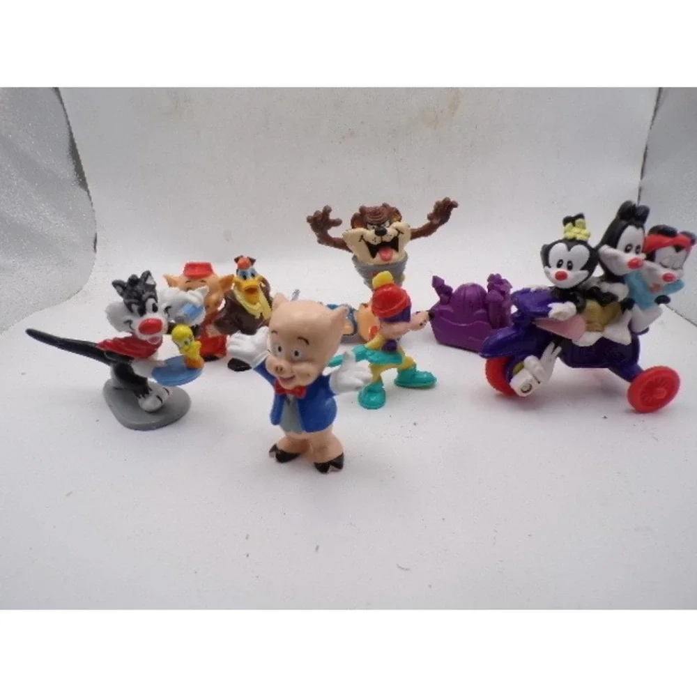Vintage Looney Tunes Animaniacs Toy Figure Lot Porky Pig Sylvester Taz 90s WB
